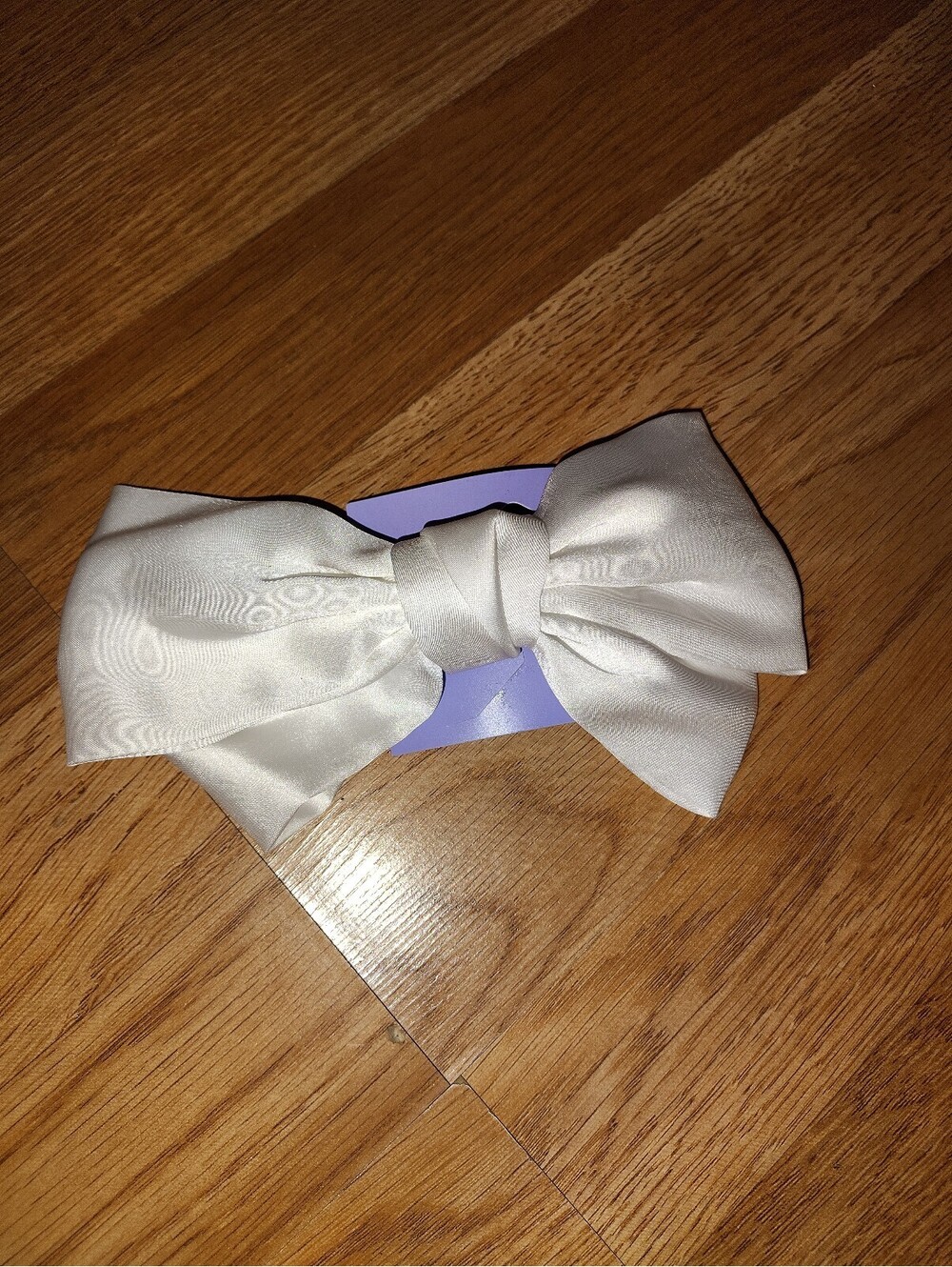 Claire's White Satin Bow Hair Clip